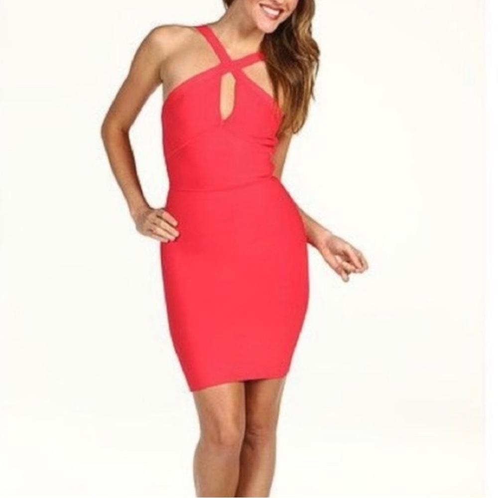 BCBGMaxAzria Strapless Pink Dress